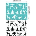 2Pcs 11x8.6 Inch SelfAdhesive Silk Screen Printing Stencil Yoga Theme