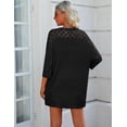 thumbnail image 4 of Zeagoo Womens 2025 Lightweight Crochet Cardigan Sweaters Open Front 3/4 Sleeve Knit Kimono Summer Boho Cover Up, 4 of 6