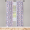 thumbnail image 3 of Ambesonne Starfish Curtains, Scallops, Pair of 28"x63", Multicolor, 3 of 5