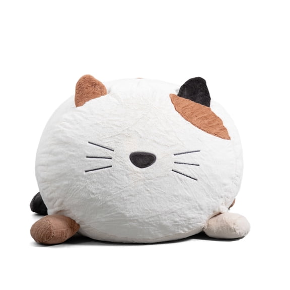 Big Joe Wild Things Foam Filled Animal Bean Bag Chair with Removable Cover, Francesca Feline Snugglepuff, Soft Faux Fur, 3 feet Big