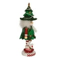 thumbnail image 6 of Kurt Adler 14" Green and White Hollywood Jolly Tree Hat Christmas Nutcracker, 6 of 6