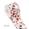 thumbnail image 1 of Cintas de grogrén con estampado de murciélago fantasma para Halloween, suministros de embalaje para decoración artesanal, 5 yardas 82132, 1 of 4
