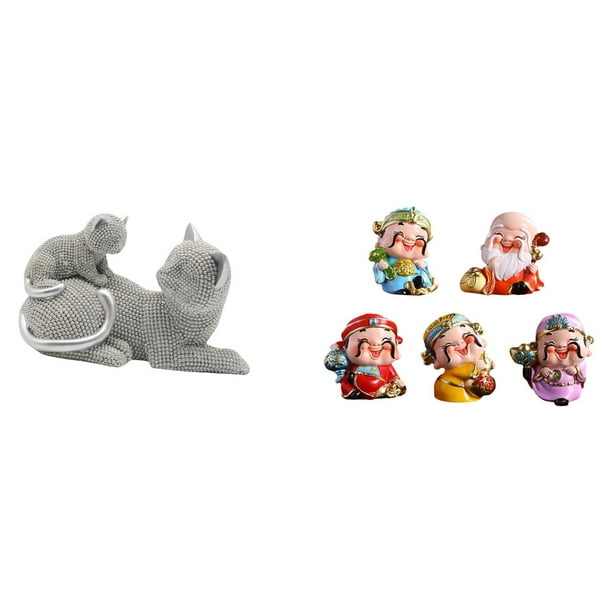 Figura de escritorio,Estatua de gato,linda estantería,escritorio,decoración del hogar,Figura decorativa creativa para la oficina y el hogar.,Figura de escritorio,Figura de dibujos animados