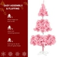 thumbnail image 3 of 7ft Pink Artificial Christmas Trees, 1400 Tips Christmas Tree, Indoor Outdoor Christmas Decoration for Home Party Office, 3 of 6