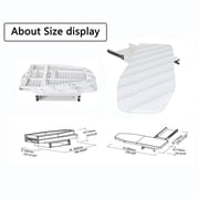 Foldable Rotation Ironing Board, Built-in Cabinet Space-Saving 180 Swivel Wall Mounted Ironing Board with Heat Resistant Cover White