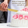 thumbnail image 4 of kitwin 2Pcs Wedding Cake Cutter and Server Set Stainless Steel Cake Cutting Set Gold Elegant Wedding Cake Cutting Utensils Reusable Cake Pie Cutter and Spatula for Wedding Birthday Anniversary, 4 of 9