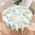 thumbnail image 2 of Odenmar Daisy Floral Round Tablecloth 60 Inch, Farmhouse Waterproof Table Cover, Rustic Flower Design for Dining Table, Kitchen, Party Indoor Outdoor, 2 of 6