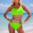 thumbnail image 2 of ZXLBBD Women's Swimsuits High Waist Bikini 2 Piece Swimwear Tankini Top with Bottom Swimsuit for Bathing Suit Casual Vacation Beachwear, 2 of 4
