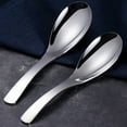 thumbnail image 4 of Farfi 1Pcs Spoon Versatile Easy to Clean Stainless Steel Stainless Steel Spoon for Kitchen (Large), 4 of 9