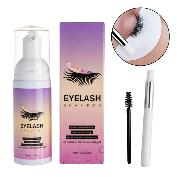 Eyelash Shampoo Eyelash Extension Cleaner 50ml + Brush Eyelash Cleaner For And Personal Use 50ml Hair Steamer For Natural Hair HomeUse