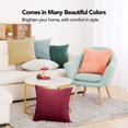 thumbnail image 2 of Deconovo Corduroy Fundas de cojines Juego de 4 – Machine Washable Home Decor for Sofa, Dormitorio | Dark Red, 18x18 Inch, 2 of 7