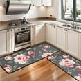 thumbnail image 3 of Kitchen Rugs Sets Of 2,Pioneer Flower Floral Print Pattern Anti Fatigue Kitchen Mat Rugs Non Slip Washable,Decorative Kitchen Floor Mats for Kitchen,Sink,Laundry,17"x47"+17"x47", 3 of 5