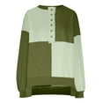 thumbnail image 4 of Ultrave Womens Pullover Button Down Neck Color Block Long Sleeve Junior Clothes for Women, 4 of 6