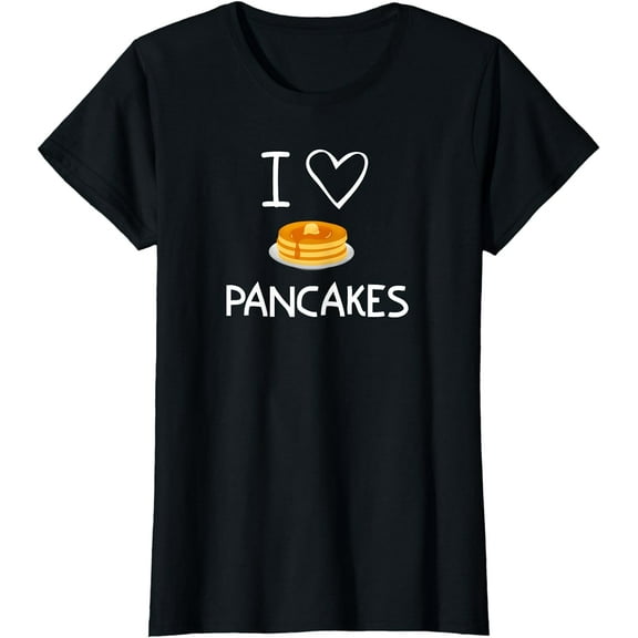 I Heart Love Pancakes Funny Jokes Family T-Shirt
