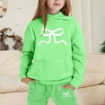 thumbnail image 2 of 3-6 Month Girl Clothes Teens Outfits Children's Hoodie Set With Bow Print, 2 of 4