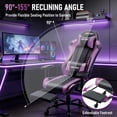 thumbnail image 3 of JONPONY Big and Tall 500LBS Gaming Chair, Ergonomic Design with 2D Armrests,PU Leather with Footrest and Lumbar Support, High Back Office Chair Support 8 Hours Long Sitting, Computer Chair,Purple, 3 of 8