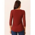 thumbnail image 4 of DARING DIVA Pleated Double Layers Mesh Blouse S Wine Red, 4 of 5