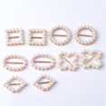thumbnail image 3 of 10 Pieces Assorted Size & Shapes Pearl Metal Ribbon Buckle Sliders For Invitation Hair Bow Center Bridal Dress Decoration Acces, 3 of 8