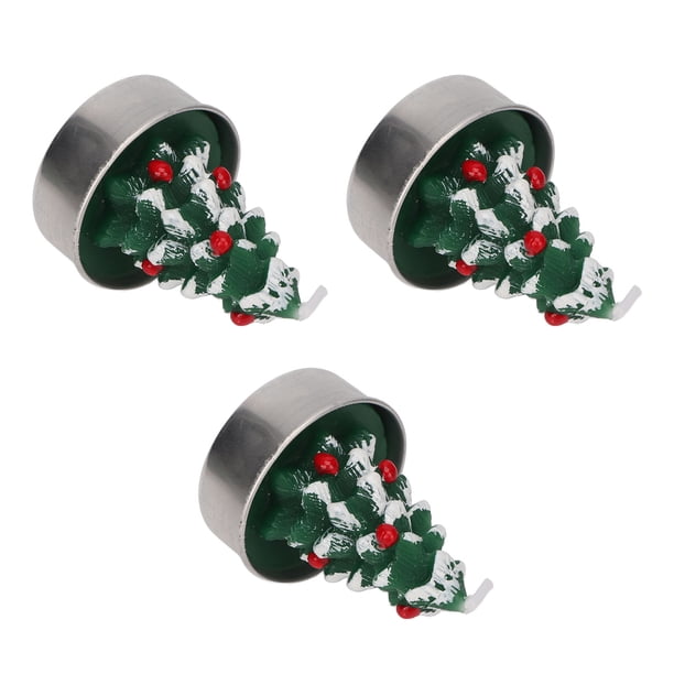 Vela De árbol De Navidad, Delicias Velas En Forma De árbol De Navidad Seguras 3 Piezas Encantadoras Para Fiesta De Navidad Para Aniversario