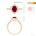 thumbnail image 6 of ANGARA Natural Oval 1.25 ct Ruby Trillium Floral Shank Ring in 14K Yellow Gold for Women (Size-8x6mm) | July Birthstone, Birthday, Anniversary, Jewelry Gift for Women | Natural Ruby Ring, 6 of 10