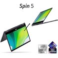 thumbnail image 3 of Acer Spin 5 Convertible Laptop - Steel Gray + High Quality 6ft HDMI Cable + Black Laptop Bag + Wireless Mouse + Microsoft Office 2019 + Power Bank + LCD Screen Cleaner + Bluetooth Headphones Acer SP513-54N-74V2_AG1_G4, 3 of 9