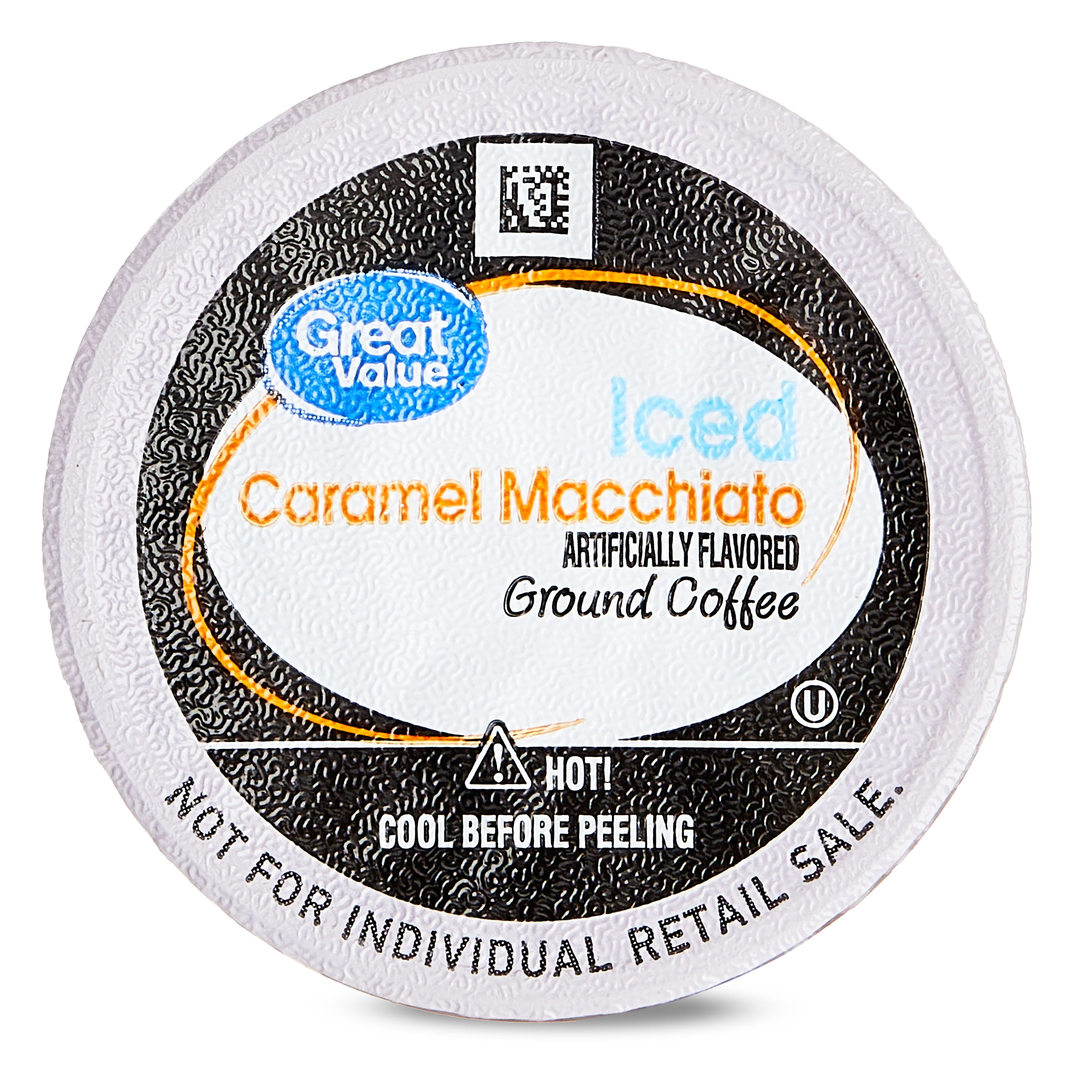 (6 pack) Great Value Iced Caramel Macchiato, Medium Roast Arabica Coffee Pods, 12 Count