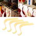 AOOOWER 4 Pcs Christmas Stocking Holders Metal Mantel Stockings Hangers