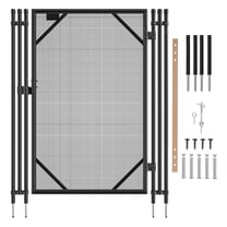 Wqmh 4 x 2.5 ft Gate Pool Fence Gate, Pool Gate for Inground Pools, Pool Safety Fence Gate Kit with Stainless Steel Latch, Removable Child Safety Pool Fencing, Easy DIY Installation