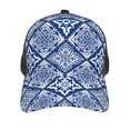 thumbnail image 3 of Lsque Stylized Flowers Vintage Boho Printed Trucker Hat - Baseball Cap for Men Women - Breathable Mesh Side, Adjustable Fit - for Casual Wear, 3 of 7