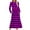 Hot Pink, variant on Womens Maternity Striped Maxi Dress Long Sleeve Design Stretchy Fabric Relaxed Silhouette for Daily Wear Black S