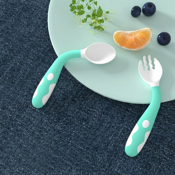2PCS/Set Spoon Baby Safety Infant Feeding Spoons Kids Children Boy Girl Toddler Flatware Baby Tableware