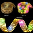 thumbnail image 2 of DYstyle 16.4ft 32.8ft LED Copper Wire String Fairy with Double Layer Ribbon Waterproof Christmas Tree Ribbon Lights for Christmas Party Weddings, 2 of 5