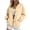 Khaki, variant on Women's Athletic Pullovers Casual Jacket Dropped Shoulder Button Down Solid Warm Sweatshirt Winter Loungewear Tops with Pocket
