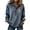 Blue, variant on Women's Loose Fit Long Sleeve Top with Vintage Print Casual Flowy Blouse for Spring/Summer Daily Wear Beige L