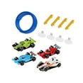 thumbnail image 4 of Bunblic Piste de Course Flexible, Ventouses Solides de 13,12 Pi Piste de Course Pliable Enroulable avec 4 Mini Modèles de Voitures pour Enfants Bleu, 4 of 8