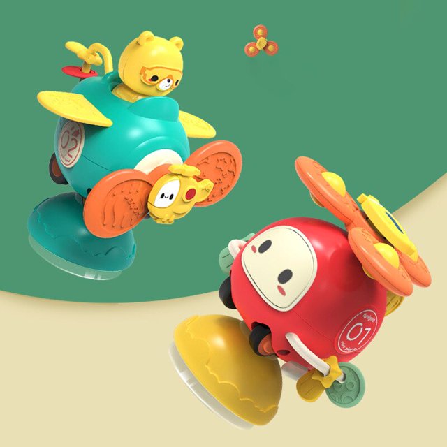 Cartoon Fidget Spinner Children Toys ABS Colorful Airplane Gyro Toy Relief Stress Educational Fingertip Rattle Toys For Baby zhangmengya LED