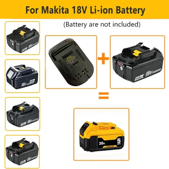 Battery Adapter For Makita 18V Li-ion BL1830 Convert For Dewalt 18V 20V tools
