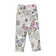 thumbnail image 4 of Xecao Vintage Butterflies Women's Straight Lounge Pajama Pants: The Epitome of Relaxed Sleepwear, 4 of 9