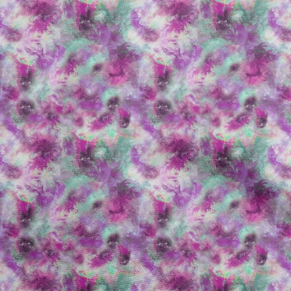 oneOone Polyester Spandex Dark Magenta Fabric Tie Dye Fabric For Sewing Printed Craft Fabric By The Yard 56 Inch Wide