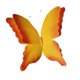thumbnail image 5 of Mariposa artificial, calcomanía de pared de mariposa, calcomanía de arte de pared DIY, decoración de boda para Naranja Amarillo, 5 of 9