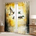 thumbnail image 2 of Manfei Rustic Mallard Duck Curtains Pack of 2 (42x84 Each),Fly Animal Curtains Blackout,Orange Sunset Bedroom Curtains For Men Women,Breathable Home Decor, 2 of 6