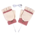thumbnail image 3 of Guantes calefactables USB para clima frío, de doble cara, calentadores de manos amarillo y rosa, 3 of 9