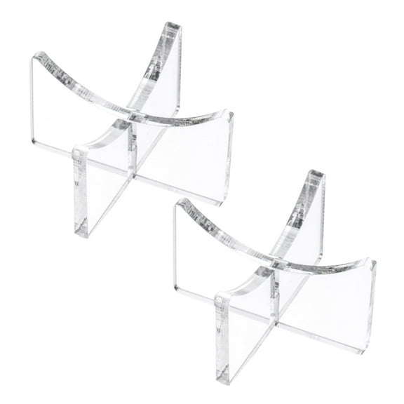 Uxcell 2 Pcs Softball Display Stand Holder Baseball Tennis Racks Acrylic Clear