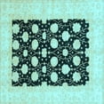 thumbnail image 1 of Ahgly Company Indoor Square Oriental Light Blue Traditional Area Rugs, 3' Square, 1 of 4