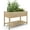 Wood Color, variant on 48x24x32in Elevated Wooden Raised Garden Bed Planter Box – Wheels, Storage Shelf, Liner – For Vegetables, Herbs, Flowers – Sturdy Outdoor Table for Patio, Deck, Backyard