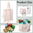 thumbnail image 2 of Vintage Food Print Canvas Tote Bag – Reusable Retro Grocery Bag with Cute Peach, Coffee & Smoked Sausage Design | Kawaii Fruit & BBQ Lover Aesthetic, 2 of 7