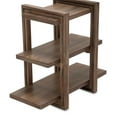 thumbnail image 3 of Michael Amini Hudson Ferry Acacia Wood Side Table - Driftwood Brown, 3 of 6