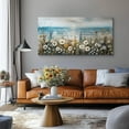 thumbnail image 2 of HFDF Large Wall Art for Living Room, Coastal Landscape Wall Decor, Beach Daisy Canvas Prints Farmhouse Decor, Wildflowers Pictures Home Decor Aesthetic, Dining Room Kitchen Artwork 18x12inch Framed, 2 of 7