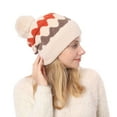 thumbnail image 1 of PEIXUN Grosse Maille Torsadée Doublée de Fausses Pompons, 1 of 4