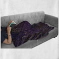 thumbnail image 6 of Dark Purple Soft Flannel Fleece Blanket, Continuing Forest Pattern in Repetition Colorful Contours on Plain Background, Cozy Plush for Indoor and Outdoor Use, 50" x 70", Multicolor, by Ambesonne, 6 of 6